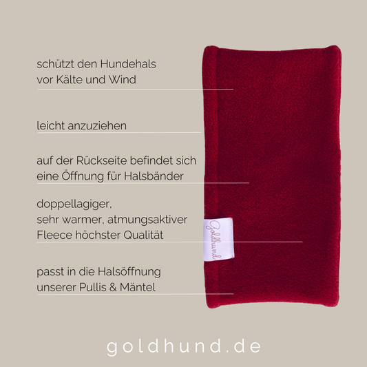 Hundeloop Fleece dark cherry red