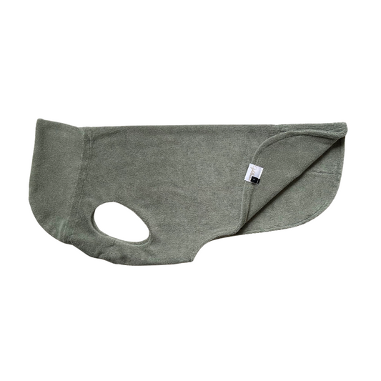 Hundebademantel CosyShirt dry sage