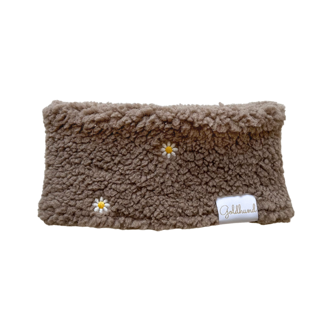 Hundeloop Teddy mocha Gänseblümchen