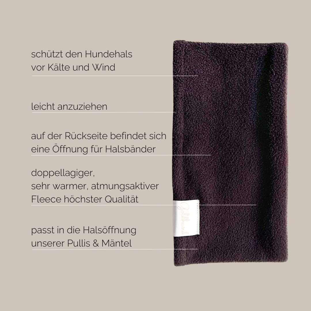 Hundeloop Fleece dunkelbraun