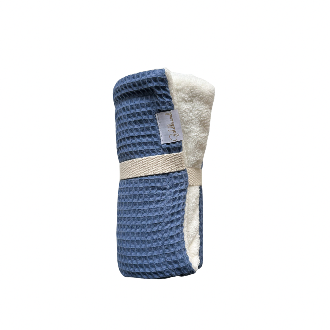 Pfotenhandtuch paw towel küstenblau weiß
