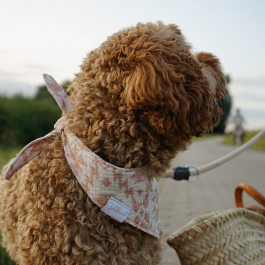 Hundehalstuch hell cognac / hellbeige