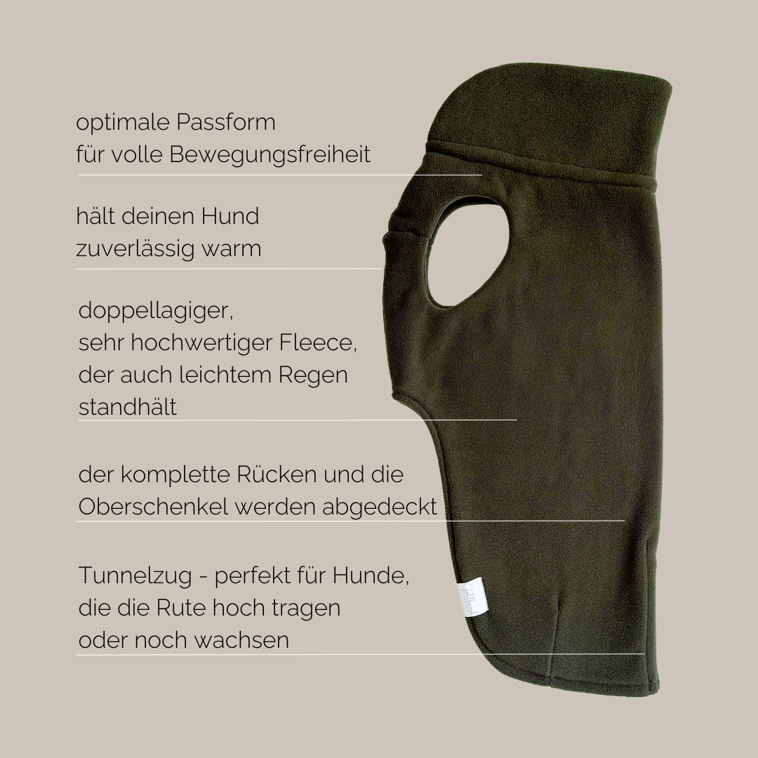 Hundepullover CosyShirt stay warm Fleece moosgrün