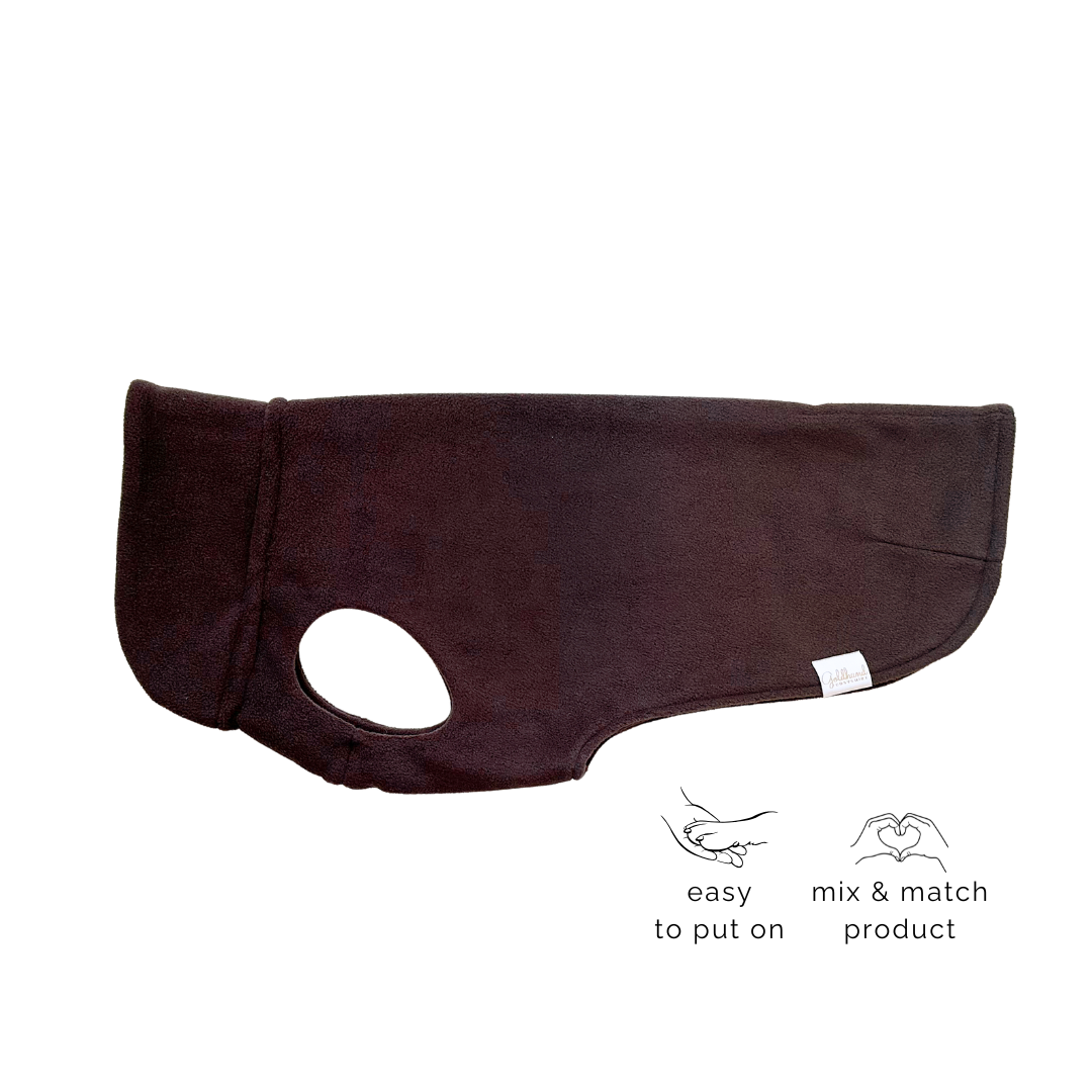 Hundepullover CosyShirt stay warm Fleece dunkelbraun