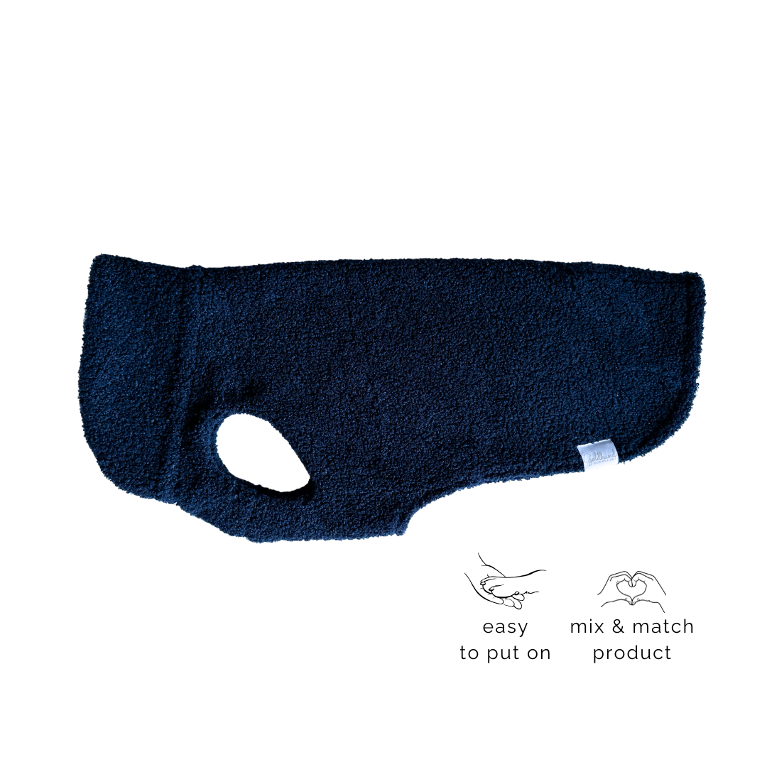 Hundepullover CosyShirt stay warm Teddy navy