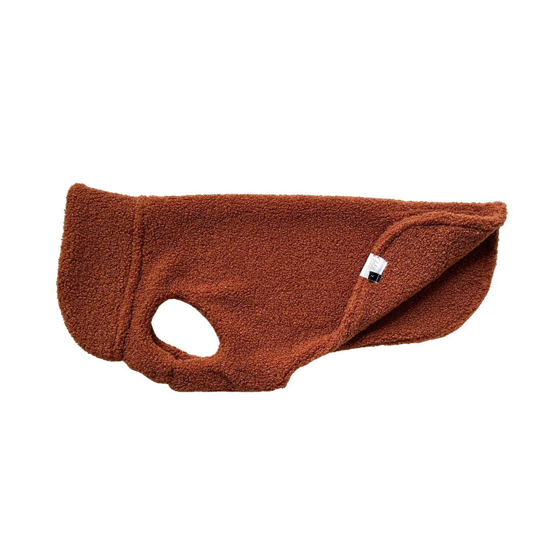 Hundepullover CosyShirt stay warm Teddy cognac