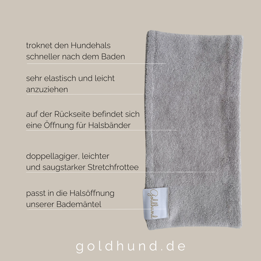 Hundeloop Frottee hellgrau