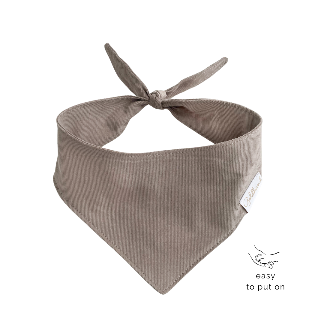 Hundehalstuch Cord sand