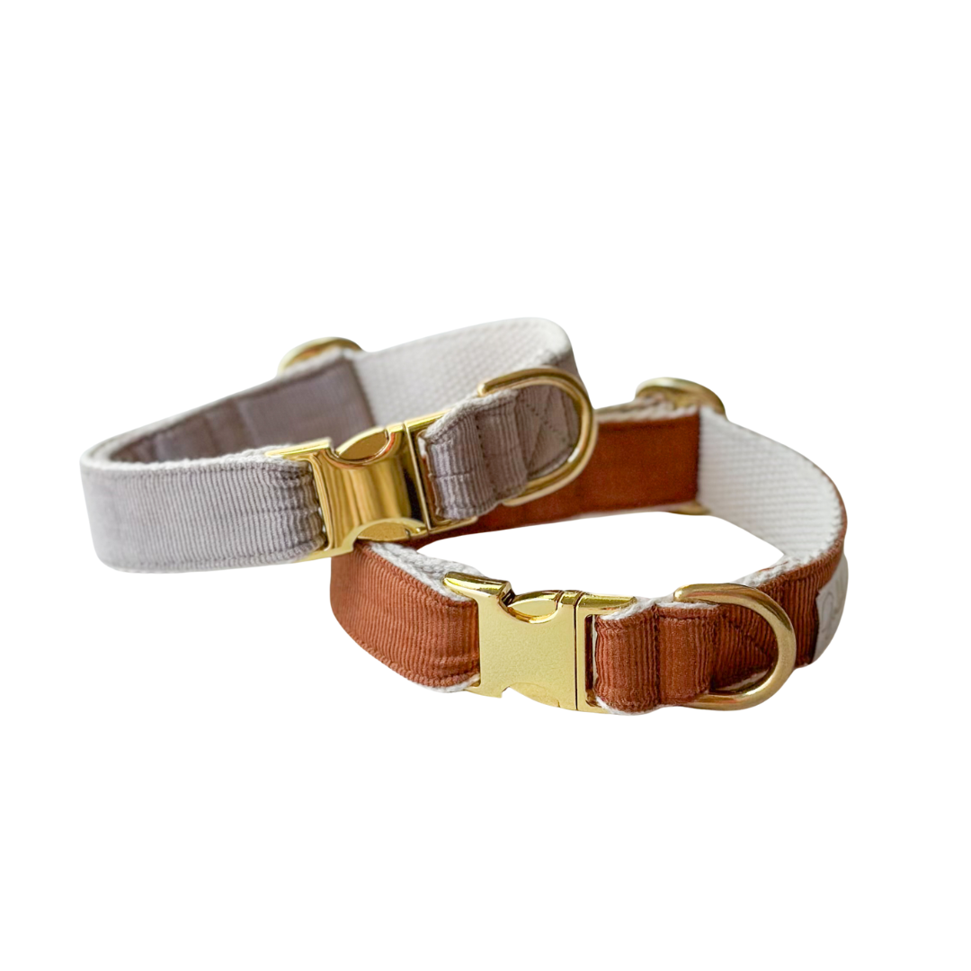 Happy paw Halsband - Cord cognac