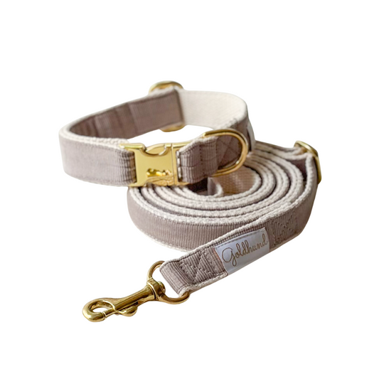 Happy paw Halsband - Cord sand