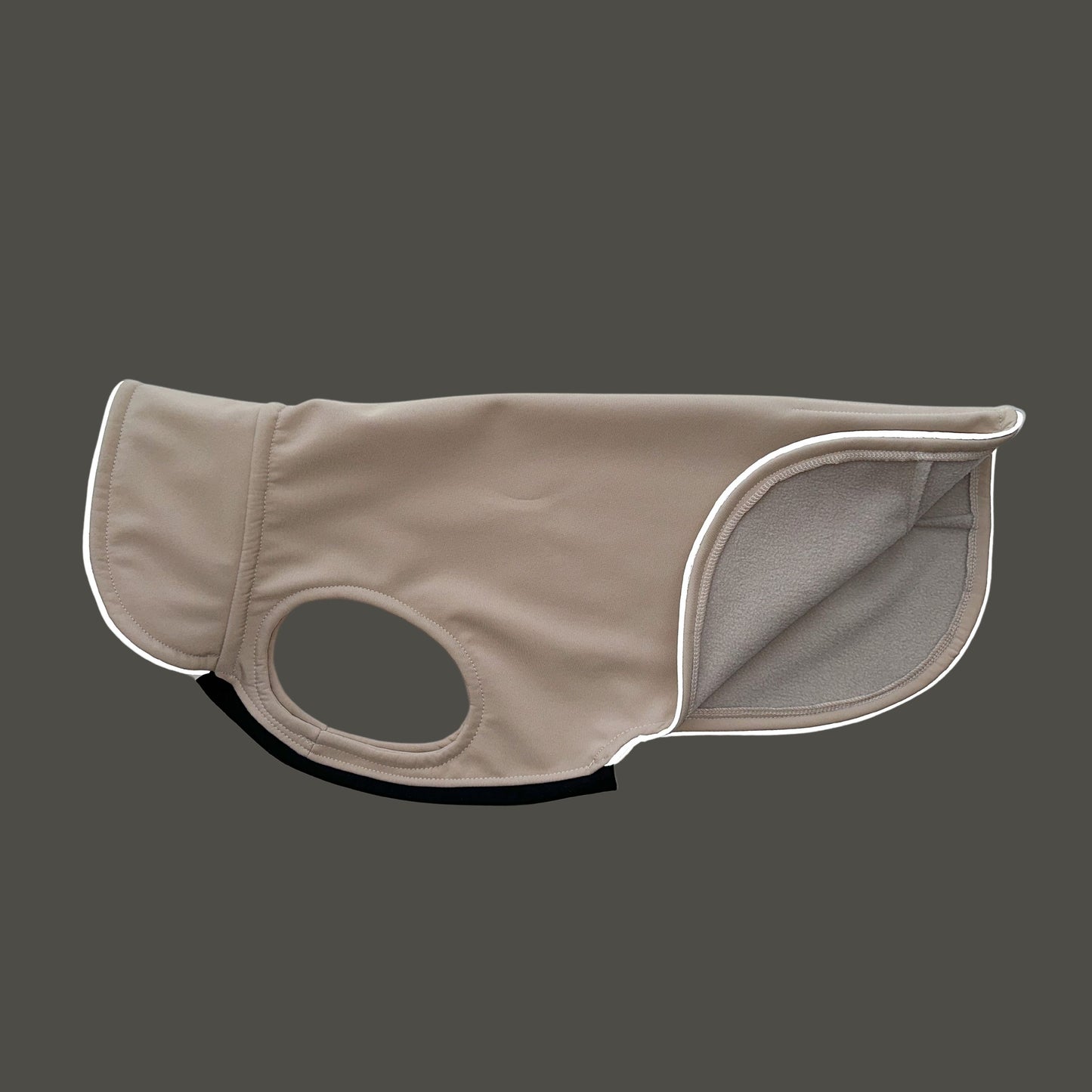 leichter Hundemantel CosyShell light stonebeige / dunkelblau