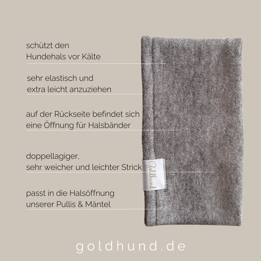 Hundeloop Strick grau