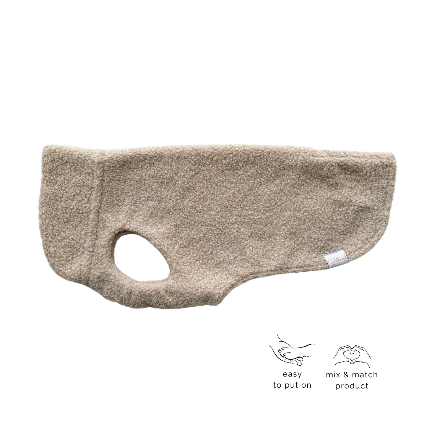 Hundepullover CosyShirt stay warm Teddy beige