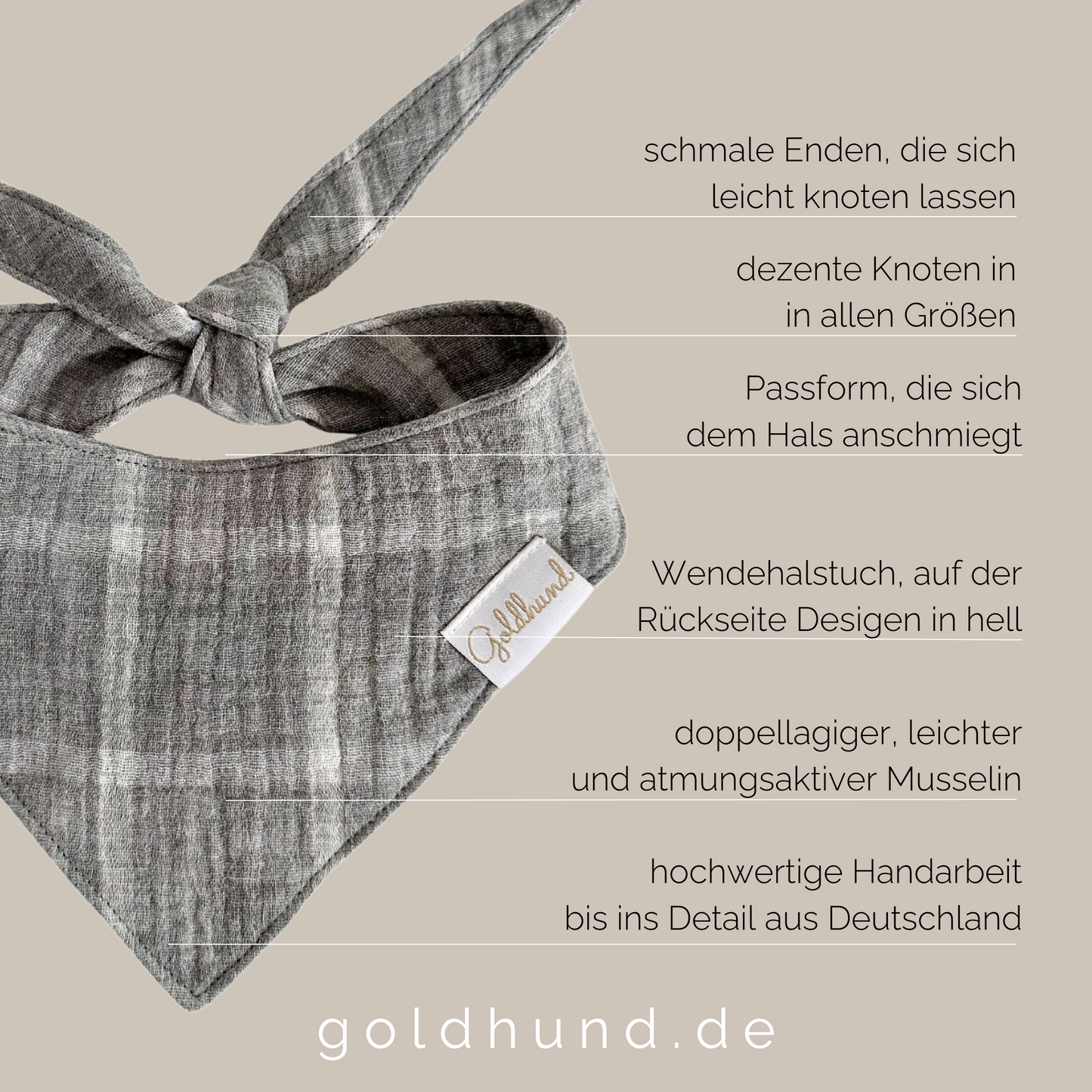 Hundehalstuch everyday grey