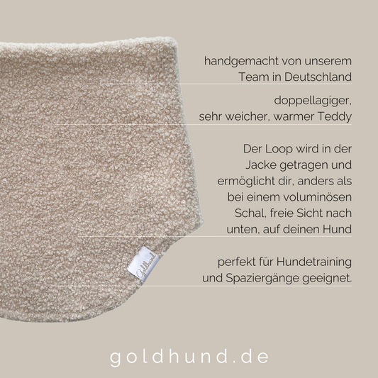 Loopschal für Menschen CosyLoop Teddy beige