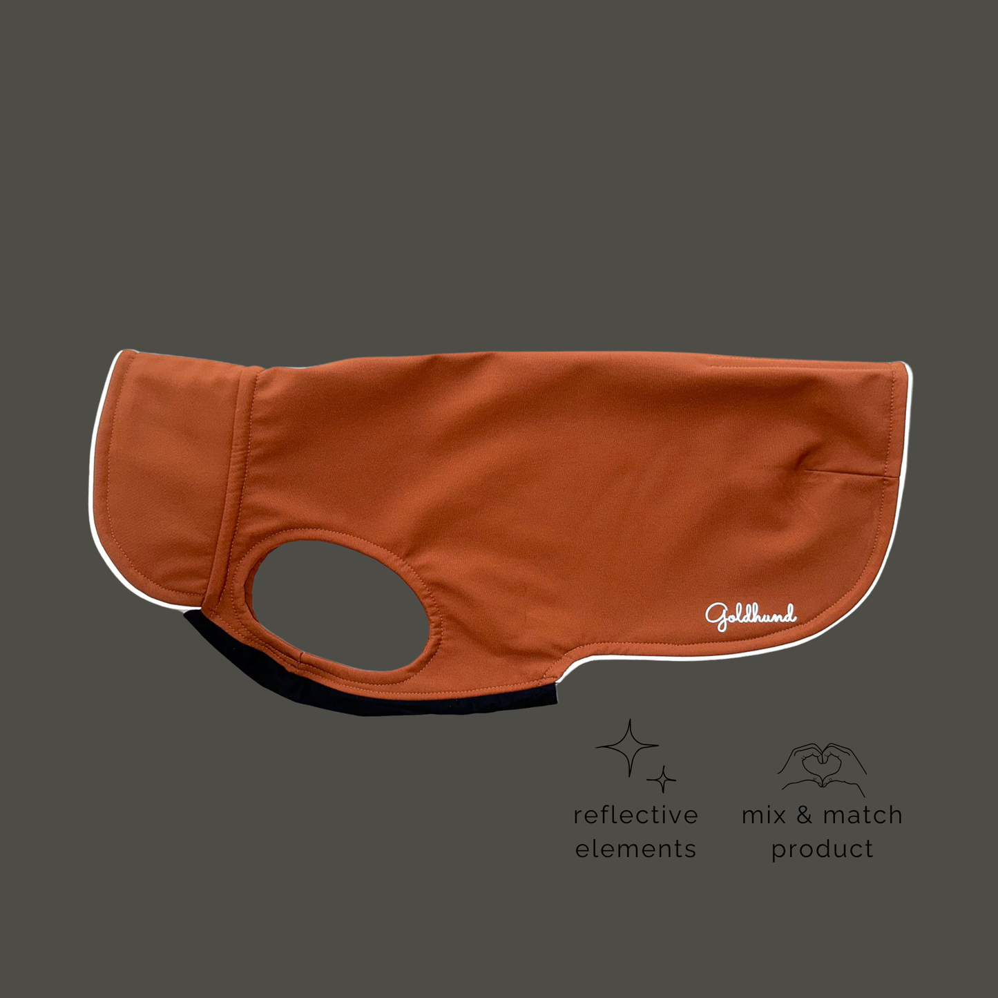 leichter Hundemantel CosyShell light cognac