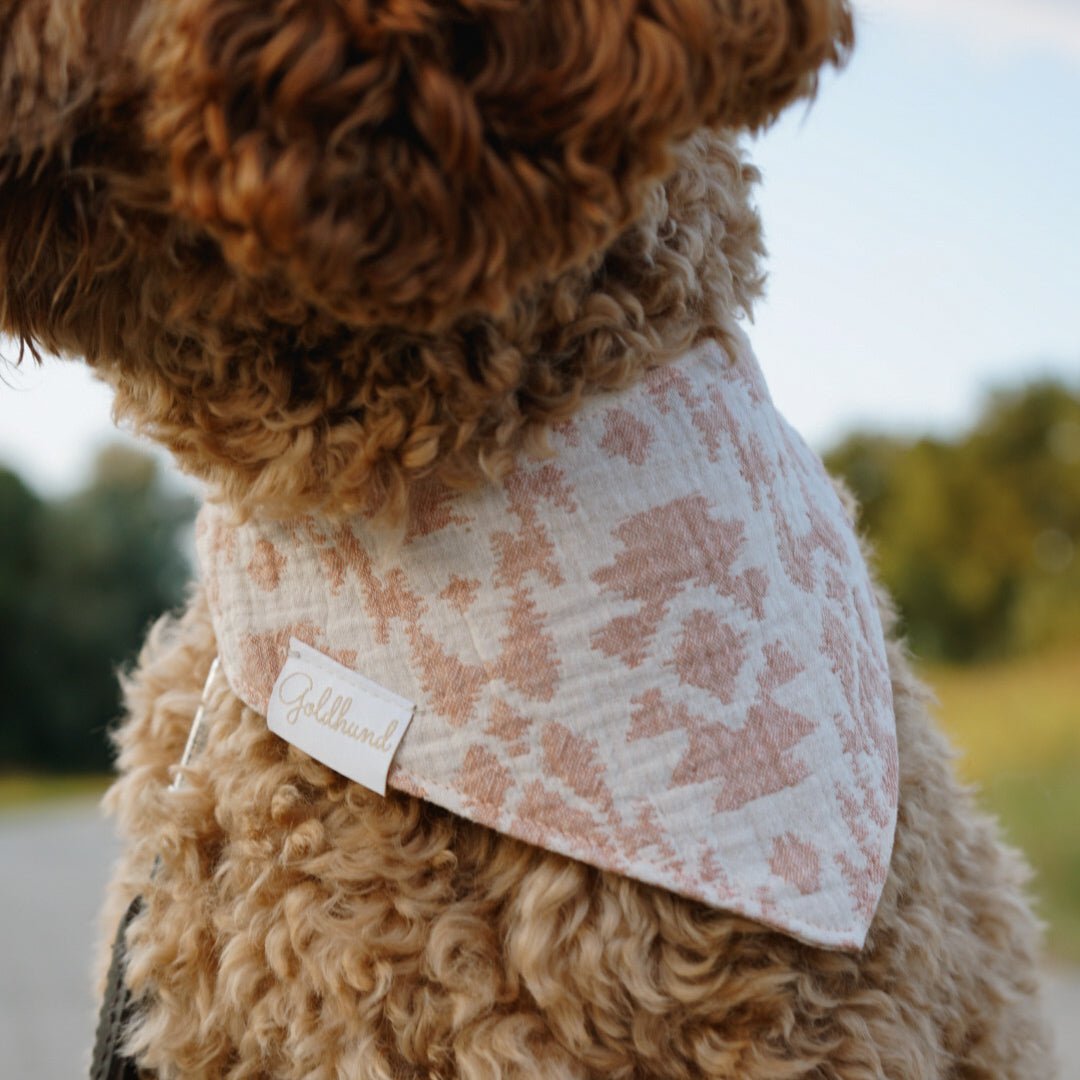 Hundehalstuch hell cognac / hellbeige
