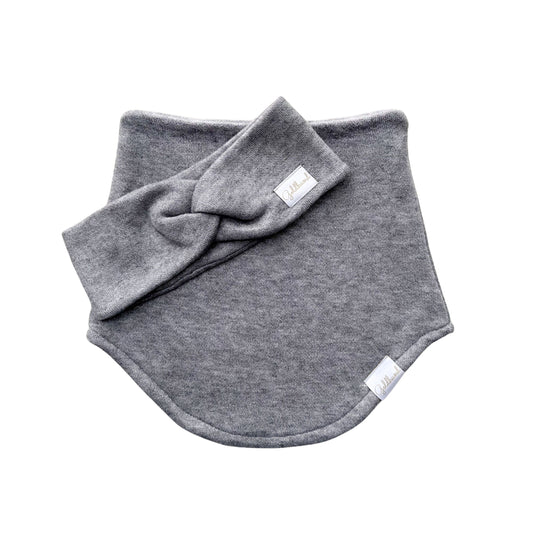 Stirnband Twist Strick grau