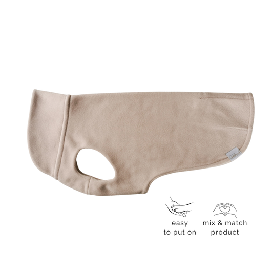 Hundepullover CosyShirt stay warm Fleece oatmeal