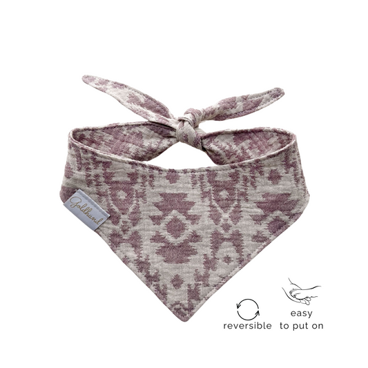 Hundehalstuch helllila / hellbeige