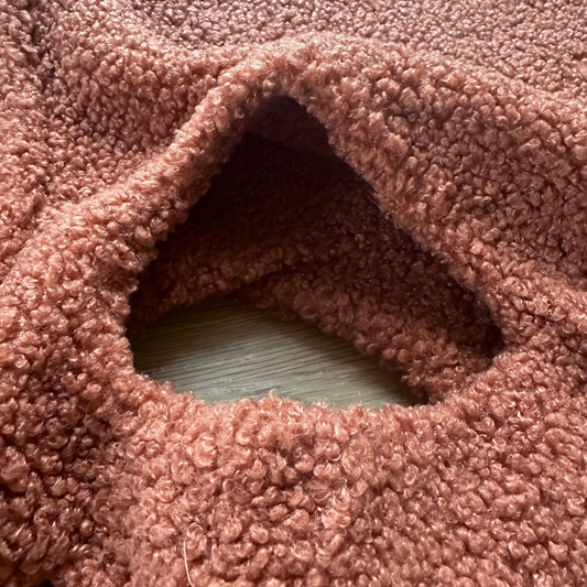 SALE CosyShirt warm Teddy cognac, Gr 10, Falte innen - (2)