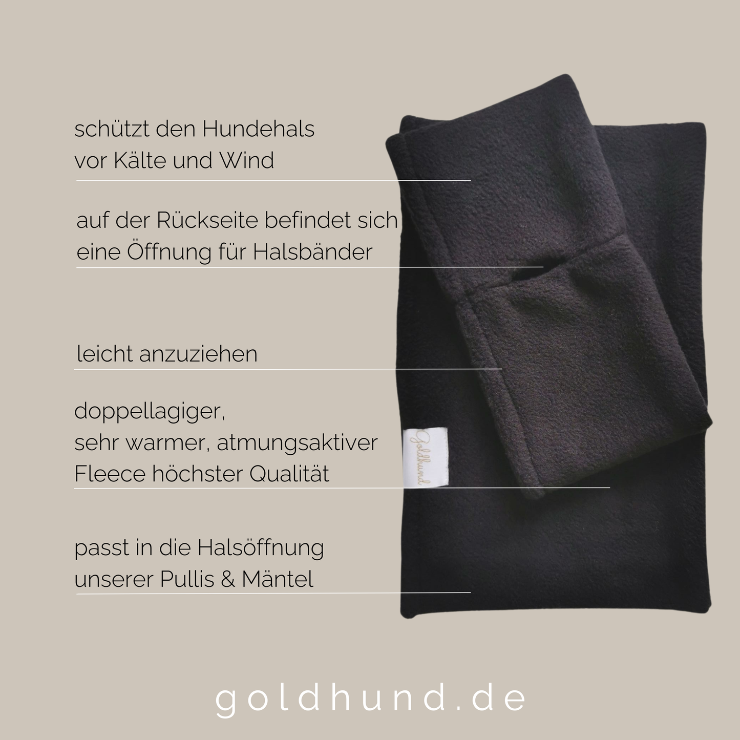 Hundeloop Fleece schwarz