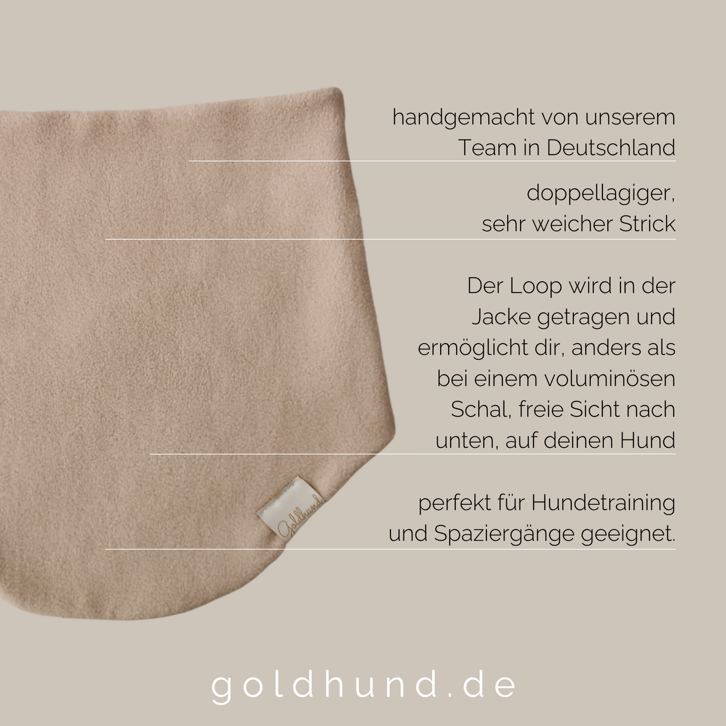 Loopschal für Menschen CosyLoop oatmeal