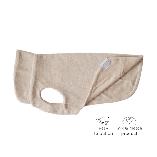 Hundebademantel CosyShirt dry hellbeige
