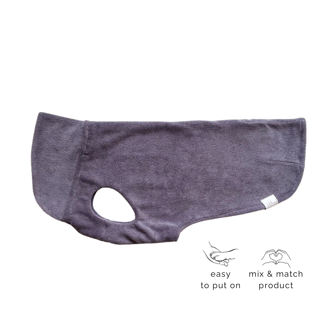 Hundebademantel CosyShirt dry quiet purple