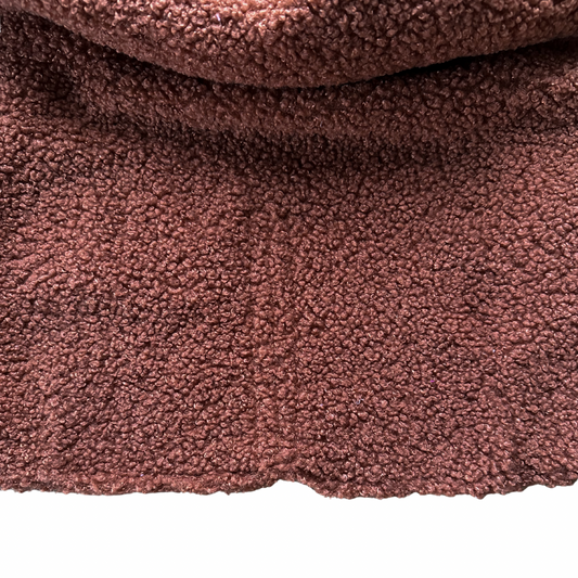 SALE CosyShirt warm Teddy cognac, Gr 13, Tunnelzug leicht wellig - (1)