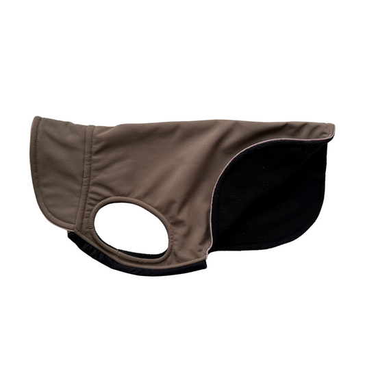 SALE warmer Hundemantel CosyShell warm taupe Gr 7, RL 39cm