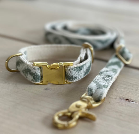 Happy paw Halsband - gischtgrün creme