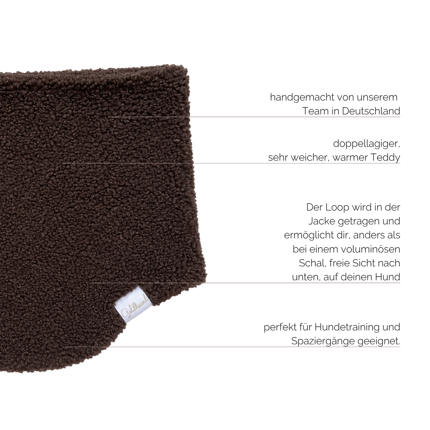 Loopschal für Menschen CosyLoop Teddy dunkelbraun
