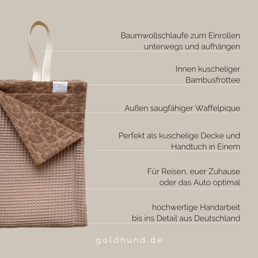 Pfotenhandtuch paw towel mocha mousse leo