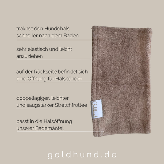 Hundeloop Frottee mocha