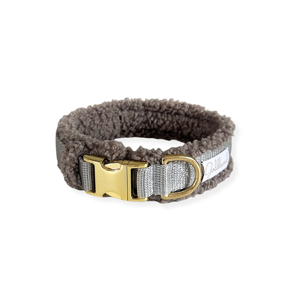 Hundehalsband Teddy taupe