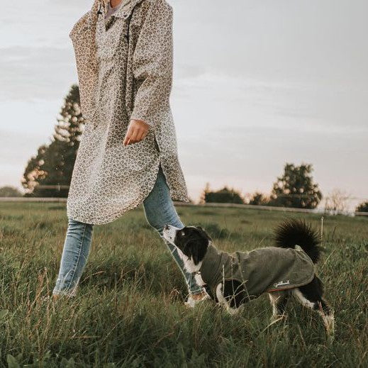 SALE warmer Hundemantel CosyShell warm khaki / orange, keine Reflektorbänder, DIVERSE Größen