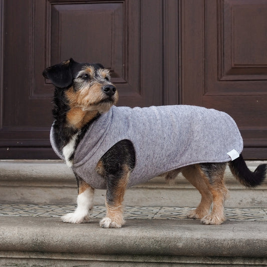 Hundepullover CosyShirt light Strick grau