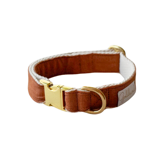 Happy paw Halsband - Cord cognac