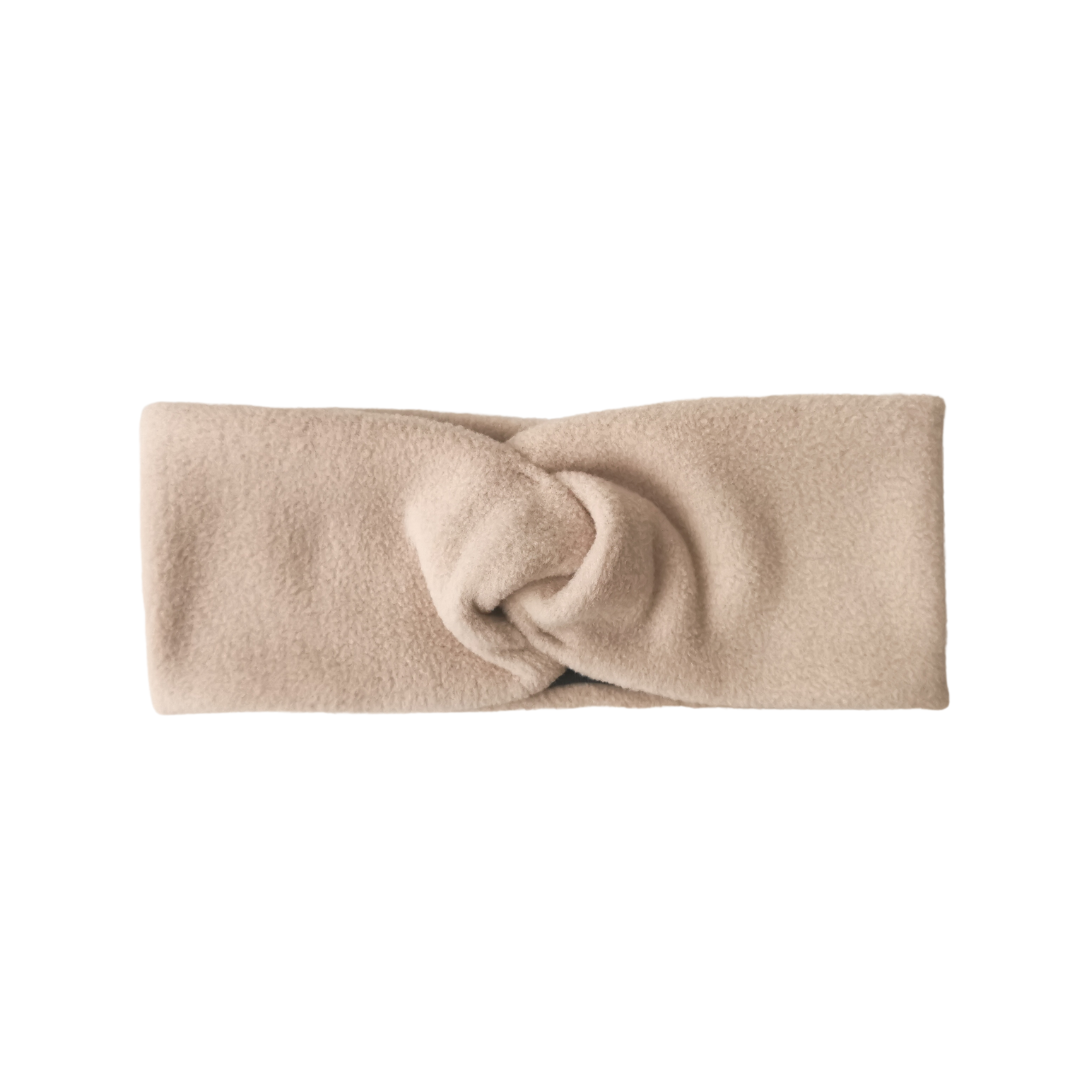 Bundle aus Stirnband und Loopschal für Menschen oatmeal