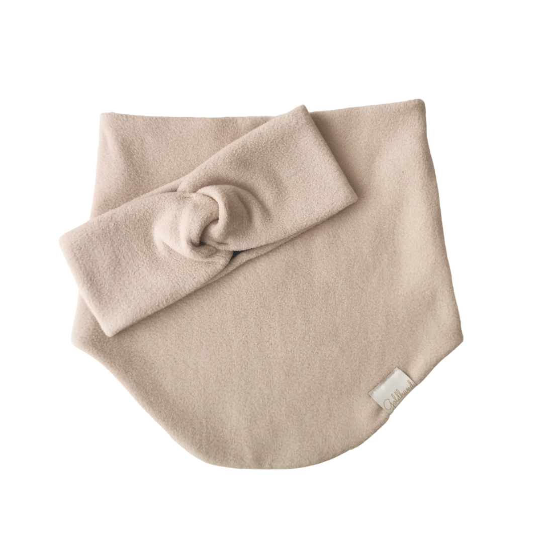 Bundle aus Stirnband und Loopschal für Menschen oatmeal