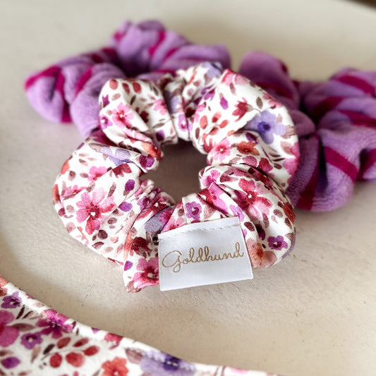Scrunchie French Terry spring bloom