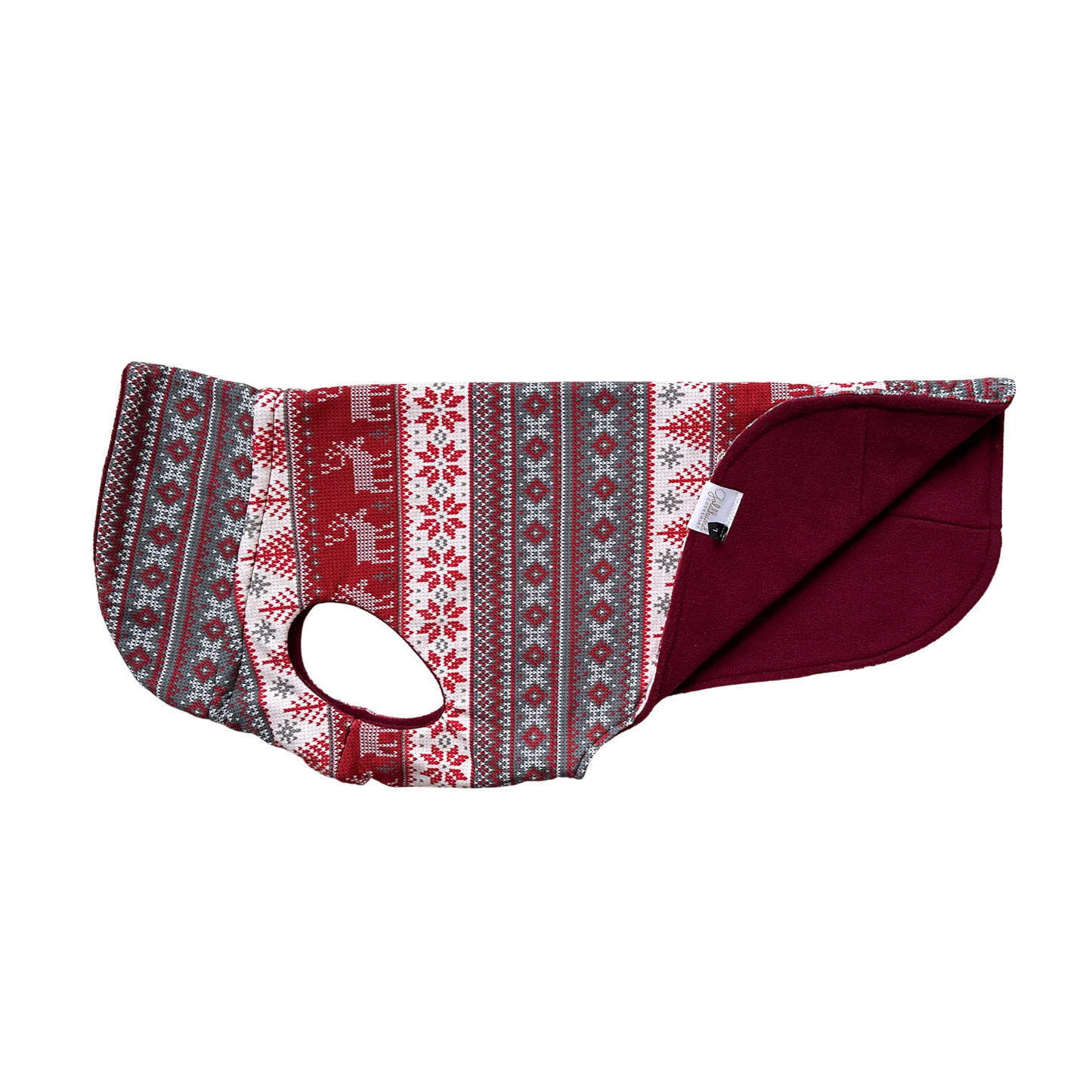 Hundepullover CosyShirt stay warm Norweger / bordeaux