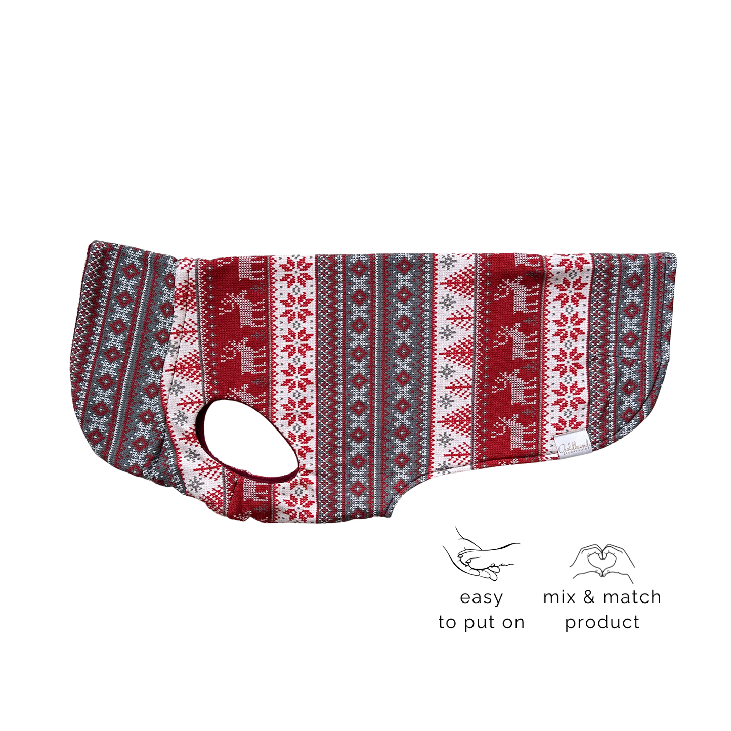 Hundepullover CosyShirt stay warm Norweger / bordeaux