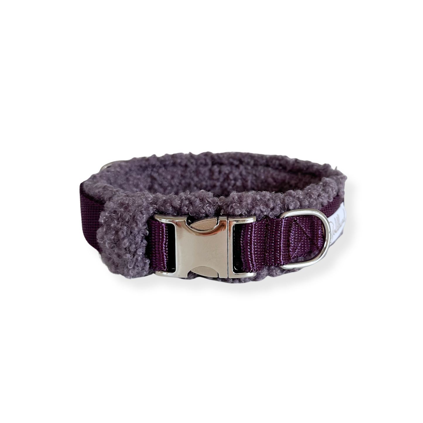 Hundehalsband Teddy dark plum