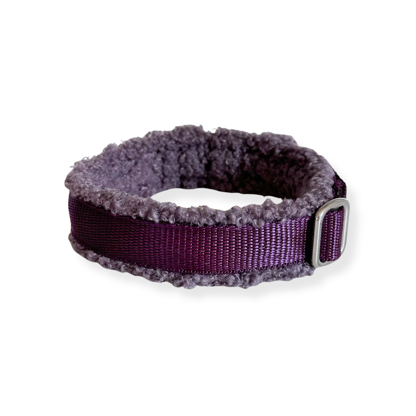 Hundehalsband Teddy dark plum