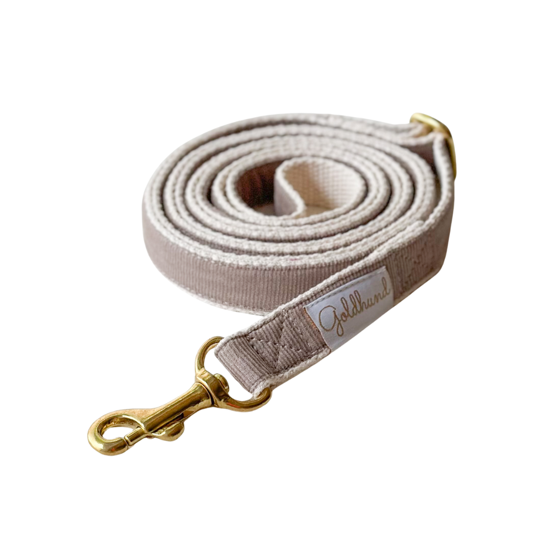 Happy paw Hundeleine - Cord sand