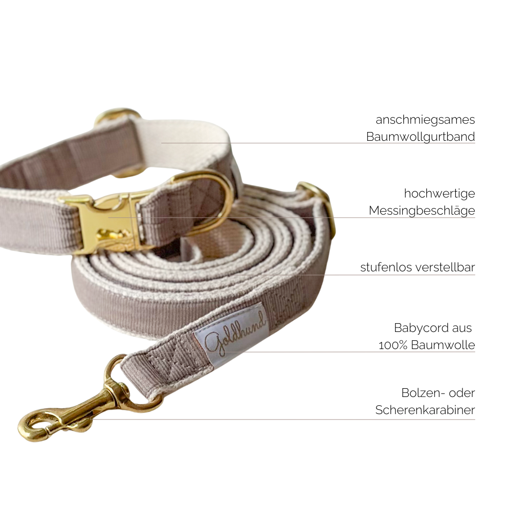 Happy paw Hundeleine - Cord sand