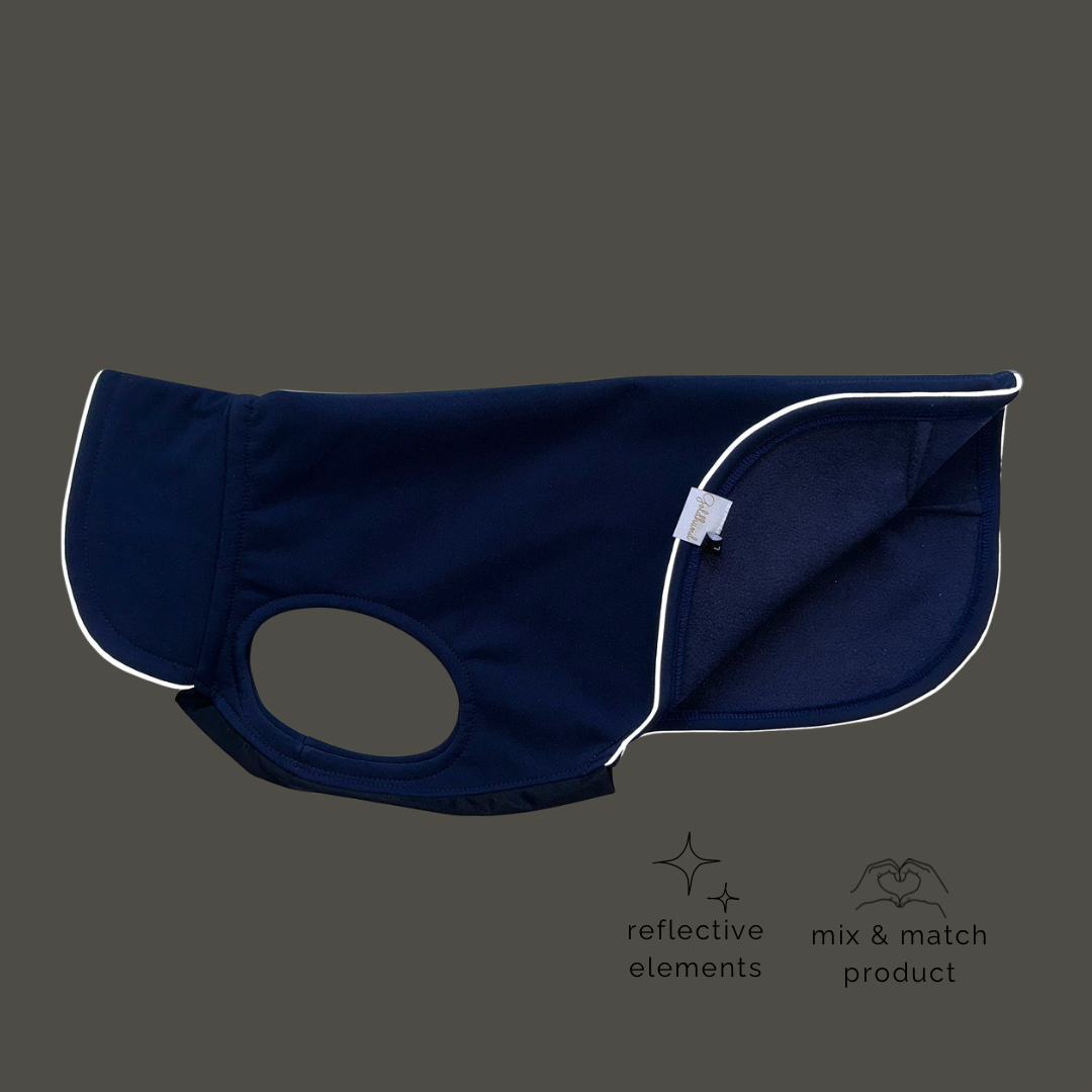 leichter Hundemantel CosyShell light dunkelblau