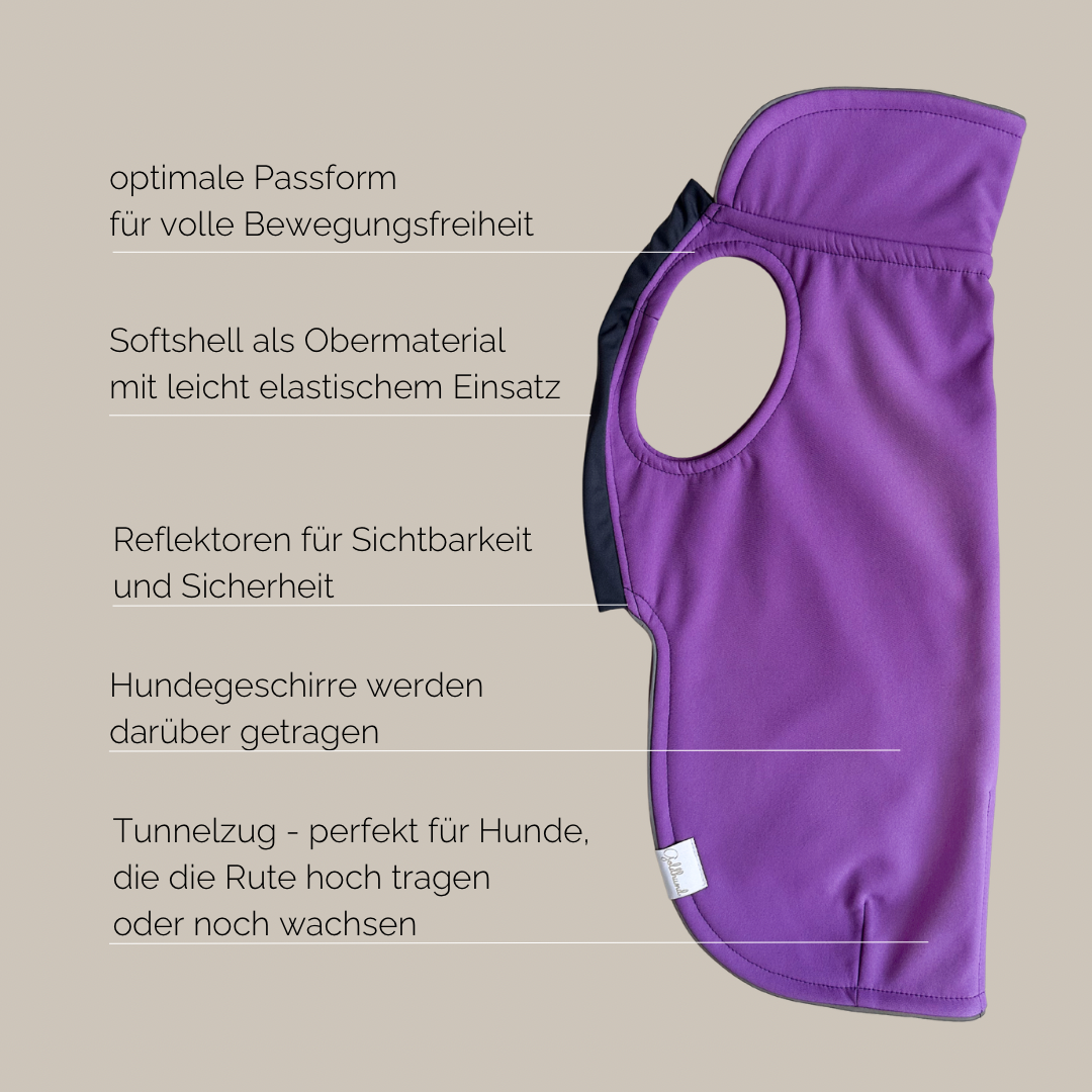 leichter Hundemantel CosyShell light lila